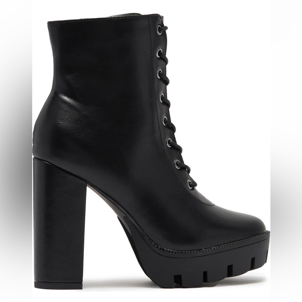 Top Moda Lace Up Black Combat Boots Womens - Size 8 - NWT